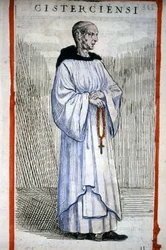 Mnich cysterski. Grawerowanie w O. Fialetti. 16 wiek.