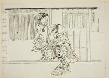 Grzebień Rashomon (Sashigushi Rashomon), no. 3 z serii 12 grafik przedstawiających parodie sztuk teatralnych