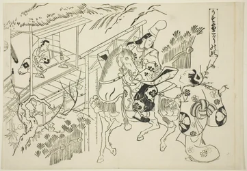 Usuyuki: Scena Kogo (Usuyuki Kogo no dan), z serii „Słynne sceny z japońskich zabaw lalkowych (Yamato irotake)”
