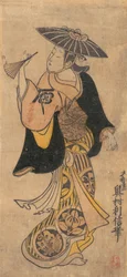 Aktor Sanjo Kantaro 1697-1763 jako kobieta, ca. 1730 r., ok. 1730 r. 1730.