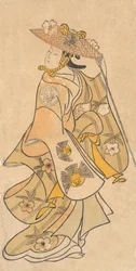 Aktor Sanjo Kantaro 1697-1763 jako kobieta, ca. 1730 r., ok. 1730 r. 1730.