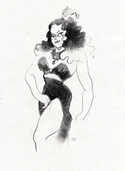 Diva w stylu retro burleski