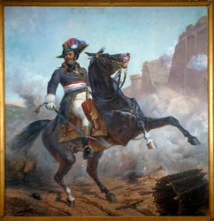 Portret konny generała Alexandre Davy Dumasa (1762-1806) ojca Aleksandra Dumasa. Obraz Oliviera Pichata (ok. 1825-1912)