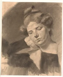 Portret Kathrine (Ketty) Matyldy Antonii Nielsen z domu Rask. (ur. 1878, m.in. rzeźbiarz Kai Nielsen w swoim pierwszym małżeństwie.)