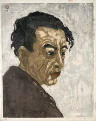 Portret poety Hagiwary Sakutaro (1886–1942), autora utworu „Wyspa lodowa”
