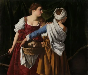 Judyta i jej służąca z głową Holofernesa, ok. 1608-12