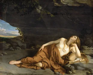 Pokutująca Maria Magdalena - Orazio Gentileschi (1563-1638). Ok. 1625. Wymiary: 163x208 cm. Muzeum Historii Sztuki, Wiedeń