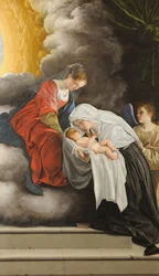 Dziewica z Dzieciątkiem ze św. Franciszką z Rzymu, 1615-1618.