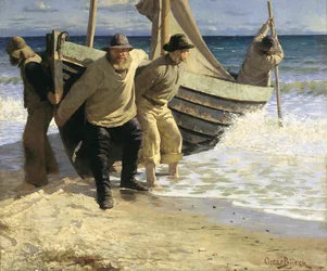 Wodowanie łodzi. Skagen