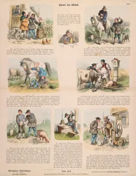Gazeta Hans in Luck (za Braciami Grimm) wydana przez Gustava Weise, Stuttgart, 1860