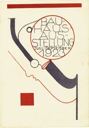 Wystawa Bauhausu. Pocztówka, 1923.