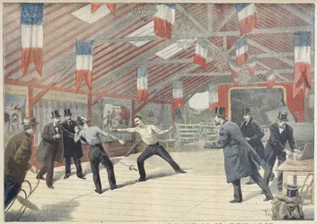 Tragiczny pojedynek: Śmierć monsieur Harry Alis, z „Le Petit Journal”, 17 marca 1895