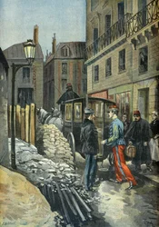 Aresztowanie podpułkownika Picquarta w aferze Dreyfusa w 1898 r. (rycina)