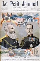 Król Leopold II z Belgii i książę Mikołaj z Grecji i Danii, 1895.