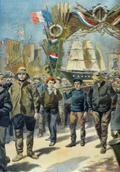 Wielkie ułaskawienie Islandczyków w Paimpol w 1898 r. (rycina)