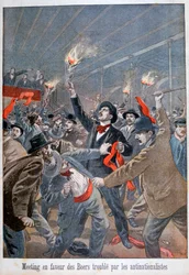Zebranie na rzecz Burów zakłócone przez antynacjonalistów, 1900
