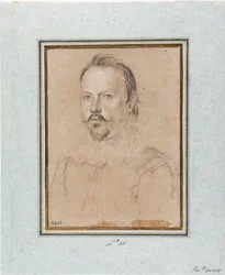 Portret Wincentego I z Gonzagi, księcia Mantui (Vincenzo I Gonzaga, księcia Mantui) (1562-1612) Rysunek Ottavio Leoniego (1578-1630) Genes, Musei di Strada Nuova, inw 2440