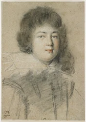 Portret dorastającego chłopca, 1621 (czerwona, czarna i biała kreda na wyblakłym brązowym papierze)
