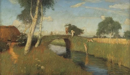 Lato nad kanałem na torfowisku. 1896