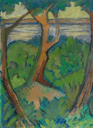 Pejzaż z trzema drzewami, 1923