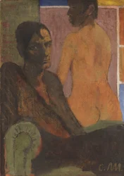 Autoportret z aktem rewersowym, ok. 1929 r.