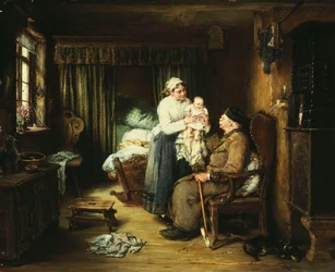 Wizyta dziadka, 1889