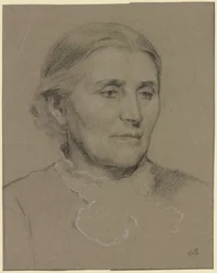 Portret starszej damy zwróconej w prawo