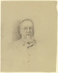 Portret starszego mężczyzny w okularach