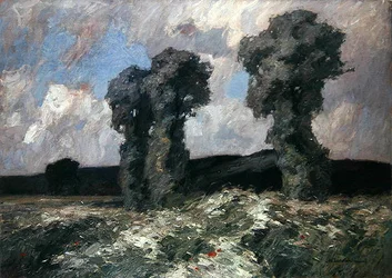 Wierzby w dolinie Lahn (olej na płótnie)