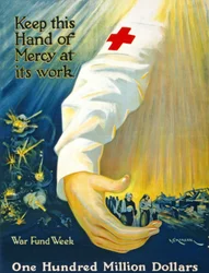 Trzymaj tę rękę miłosierdzia w pracy, Tydzień Funduszu Wojennego, sto milionów dolarów, ok. 1917-20