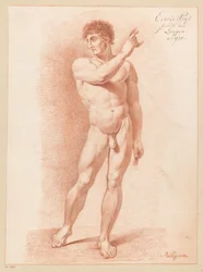 Stojący akt męski, widziany z przodu (I nagroda 1815)