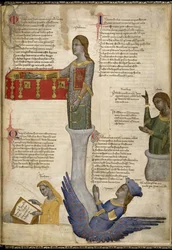 Cztery muzy z Regia Carmina autorstwa Convenevole da Prato
