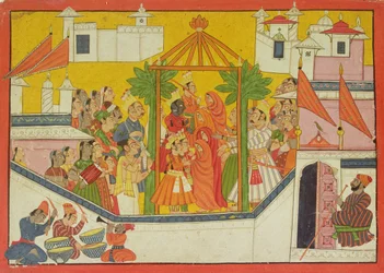 62.2445 Ślub Ramy i jego braci z Sangri Ramajany, Kulu-Mandi, Himachal Pradesh, 1760-65