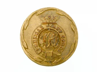 Button, bengalski korpus sztabowy, 1876-1891