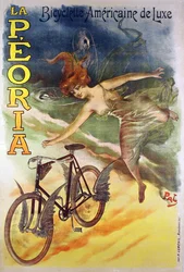 Plakat reklamujący rowery La Peoria (kolor lito)