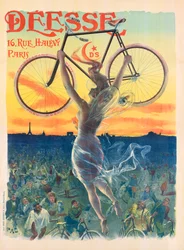 Francuski plakat secesyjny do rowerów Deesse, ok. 1898 (litografia)