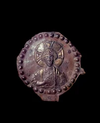 Chrystus błogosławiący (relief na medalionie, V-VI w.)
