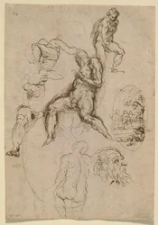 Arkusz studiów do malarstwa w Salone del Maggior Consiglio, Pałac Książęcy, Wenecja, ok. 1578