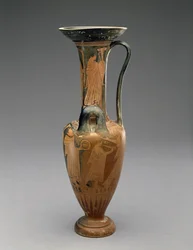 Loutrophoros Hydria z procesją weselną, 480-460BC (terakota)