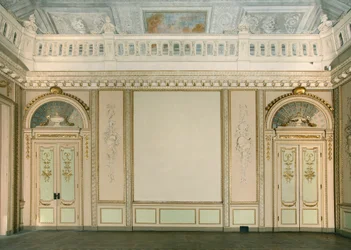 Widok na pokój z gobelinami, Villa Reale, Monza, Lombardia, Włochy
