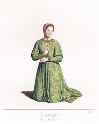 Laure de Sade (1310-1348) - Laura Petrarki, z portretu autorstwa Simone Martini