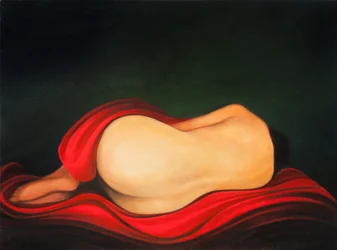 Niedzielna nuda, 2016 (olej na płycie drewnianej)