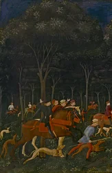 Polowanie w lesie, ok. 1465-70