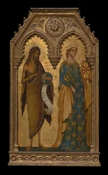 Święci Jan Chrzciciel i Katarzyna Aleksandryjska, ok. 1350