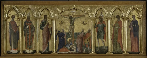 Św. Stratonicus, Św. Hermolaus, Św. Mateusz, Św. Krzysztof, Św. Tekla i Św. Abundius, Poliptyk Ukrzyżowania ze świętymi