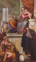 Święta Rodzina ze św. Janem Chrzcicielem, św. Antonim Opatem i św. Katarzyną, 1551 r.