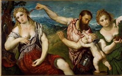 Alegoria z Florą, Wenus, Marsem i Kupidynem, około 1560