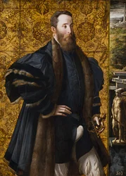 "" Portret Pier Maria Rossi z San Secondo (1504-1557) "" Peinture de Francesco Mazzola Il Parmigianino dit Le Parmesan (1503-1540) 1536-1537 Museo del Prado, Madryt