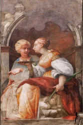 Św. Łucja i Św. Apollonia, ok. 1523 (fresk)
