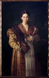 Antea Reprezentacja Sthenebee, żony króla Proetosa, zakochuje się w Bellerophon (Portret Stheneboea lub Stheneboia, małżonka Proteusa) - Obraz Girolamo Francesco Maria Mazzola dit Parmigianino lub Parmezan (1503-1540) 1530-1535 Muse